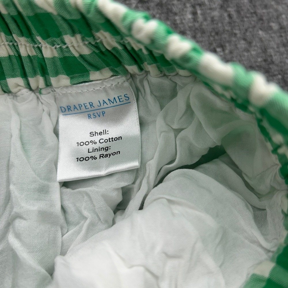 Draper James RSVP Skirt Small Green Gingham Ruffled Western Cottagecore Preppy - Picture 8 of 9
